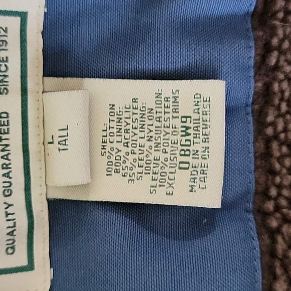L.L.Bean Sherpa Lined Chore Jacket L Tall Vintage Country Western - Picture 9 of 9